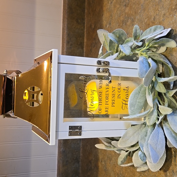 NWOT Memorial Rembrance Flameless Candle Lantern - Picture 3 of 4